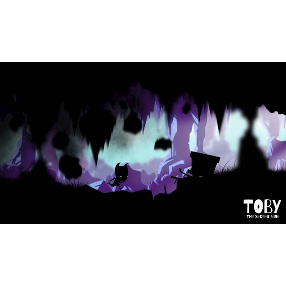 The image depicts a dark cave with two characters, one of which is a person and the other is a block character. They are both walking through the cave, possibly exploring or searching for something. The cave has a purple and black color scheme, giving it a mysterious and eerie atmosphere. The characters are positioned close to each other, possibly interacting or cooperating in their journey through the cave.