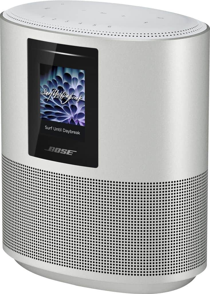 Left View: Bose - Smart Speaker 500 Wireless All-In-One Smart Speaker - Luxe Silver