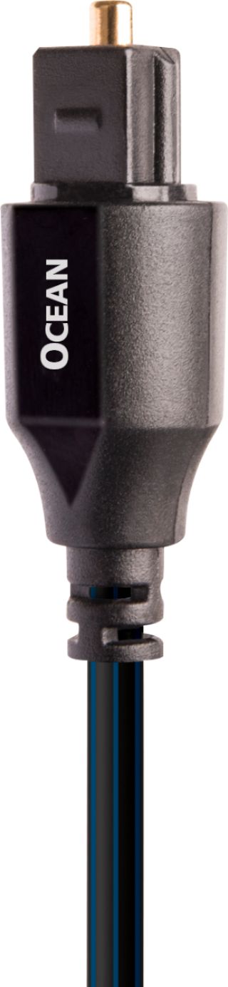 Left View: AudioQuest - 0.75M Pearl Optical > 3.5mm Mini Toslink Fiber-Optic Cable - Gray
