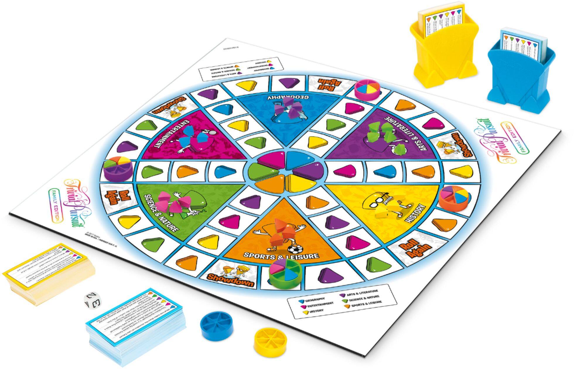 Angle. Gaming Trivial Pursuit Family Edition Board Game.