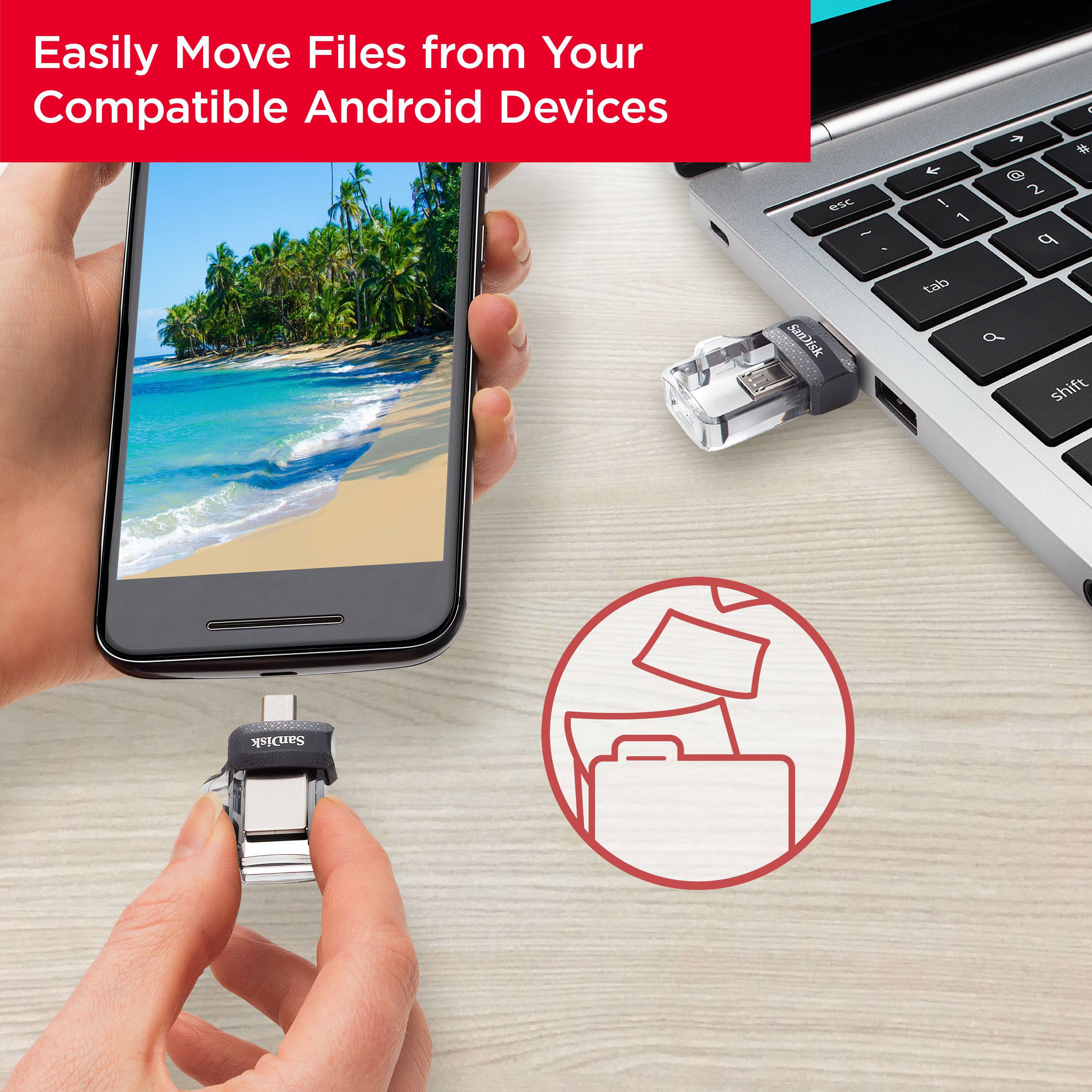 Easily Move Files from Your Compatible Android Devices.