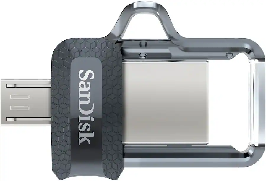 SANDISK Ultra 256GB USB 3.0, Micro USB Flash Drive Gray / Transparent ...