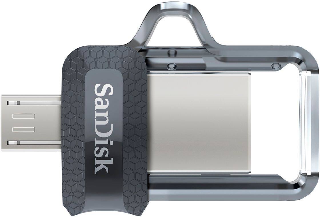 Alt View 11. SanDisk - Ultra 32GB USB 3.0, Micro USB Flash Drive - Gray / Transparent.