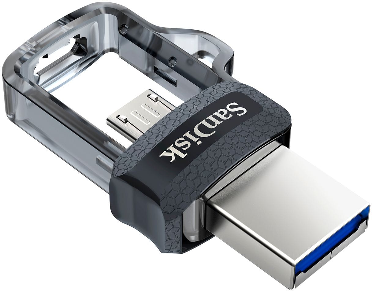 Alt View 13. SanDisk - Ultra 32GB USB 3.0, Micro USB Flash Drive - Gray / Transparent.