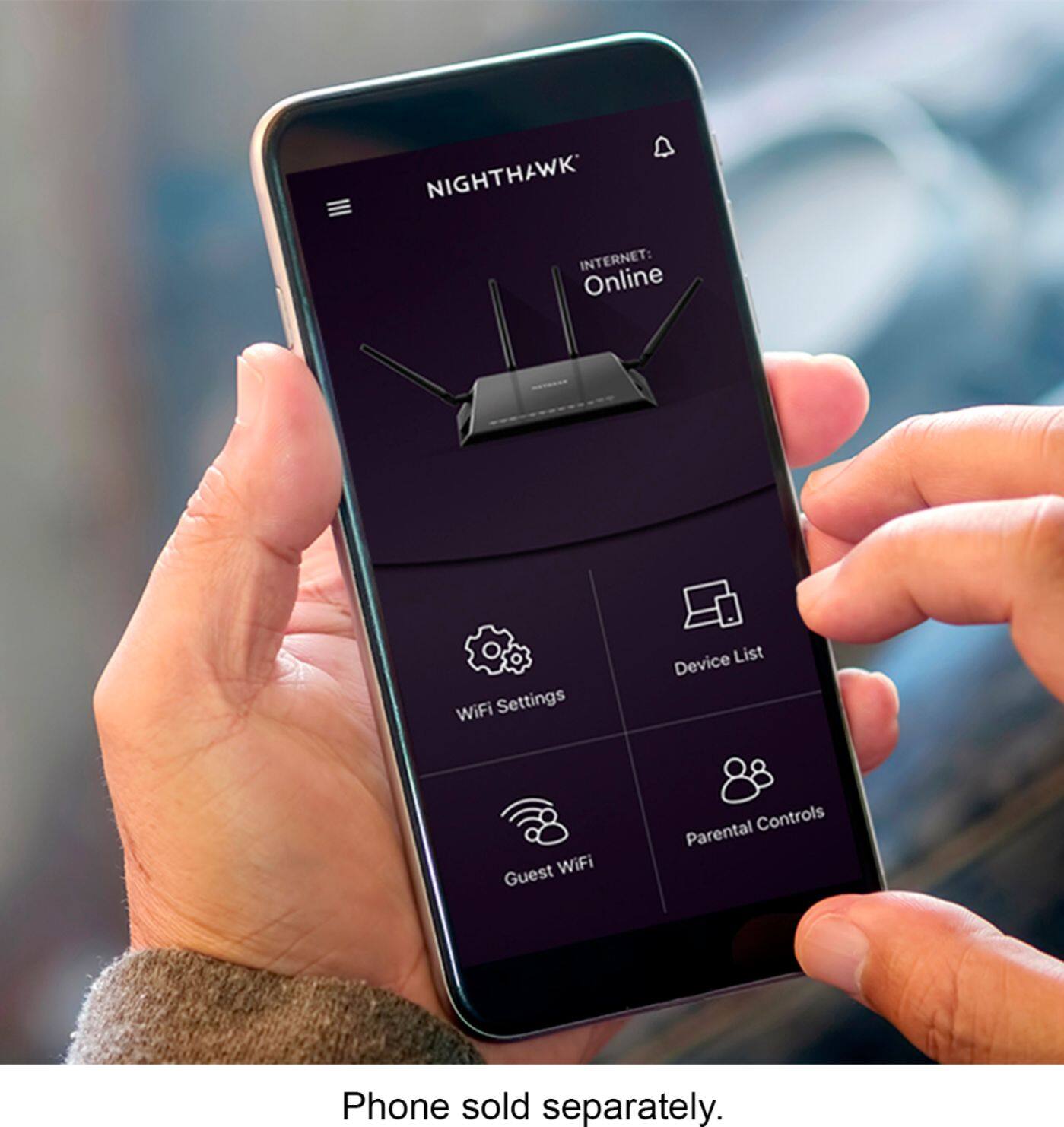 Alt View 14. NETGEAR - Nighthawk AC2400 Dual-Band Wi-Fi 5 Router - Black.