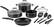Angle. Cuisinart - 11-Piece Cookware Set - Black/Silver.