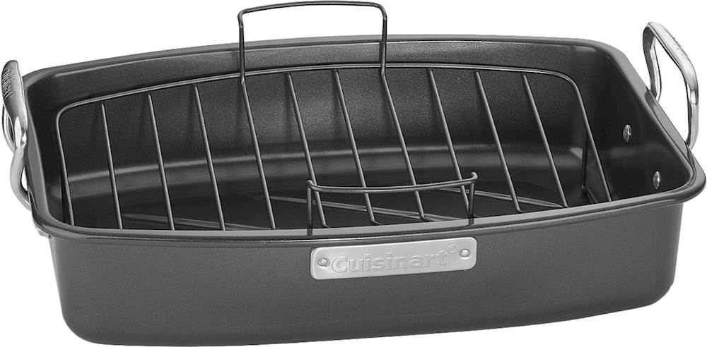 Cuisinart 17 x 13 Non-Stick Roaster Pan with V-Rack, Non