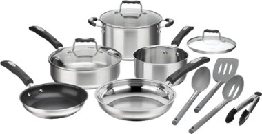 Cuisinart - 12-Piece Cookware Set - Stainless Steel - Angle_Zoom