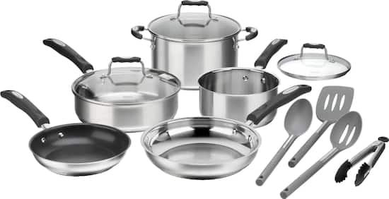 Cuisinart – 12-Piece Cookware Set – Stainless Steel Cuisinart – 12-Piece Cookware Set – Stainless Steel