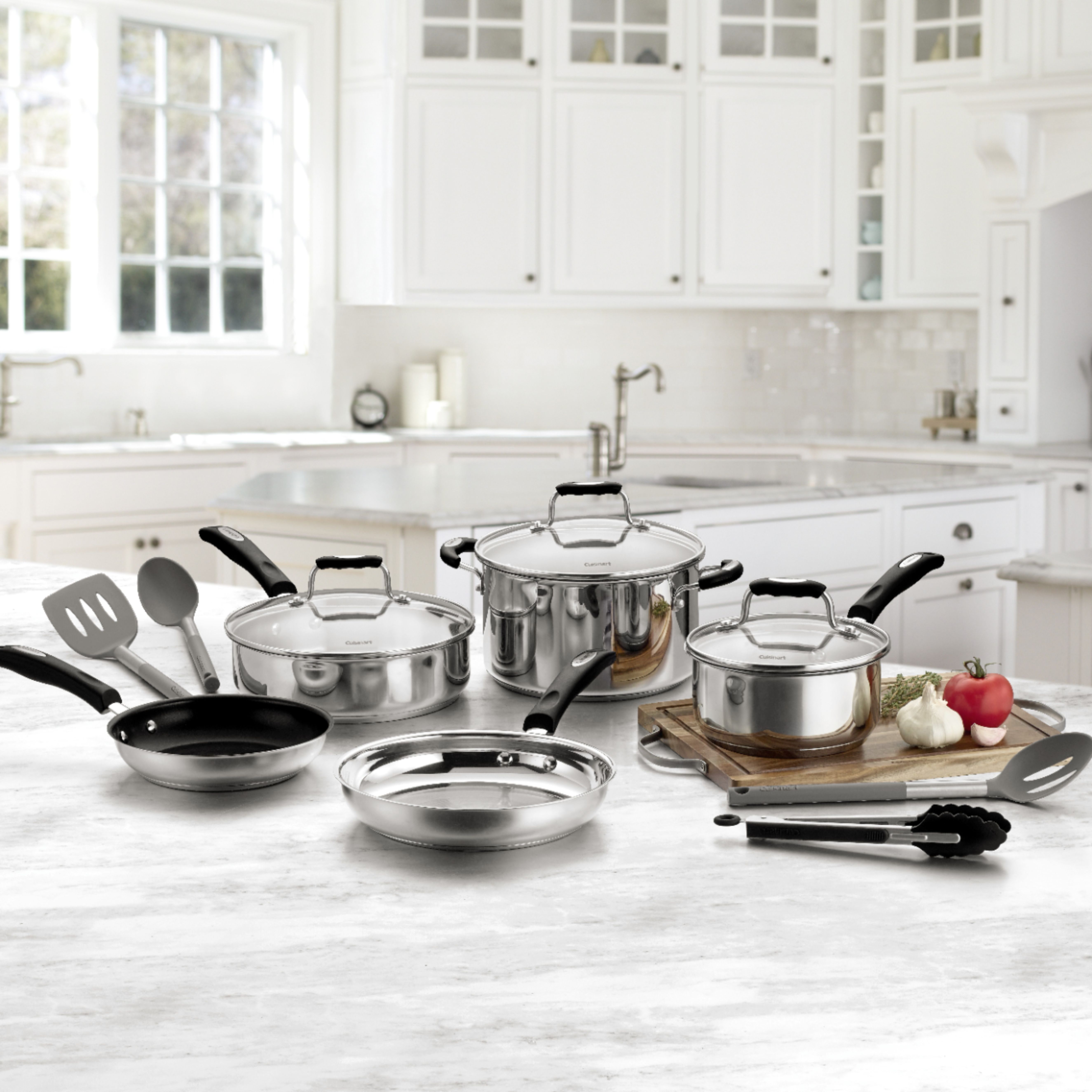 Zoom in on Alt View Zoom 18. Cuisinart - 12-Piece Cookware Set - Stainless Steel.