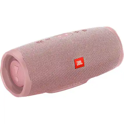 Angle. JBL - Charge 4 Portable Bluetooth Speaker - Dusty Pink.