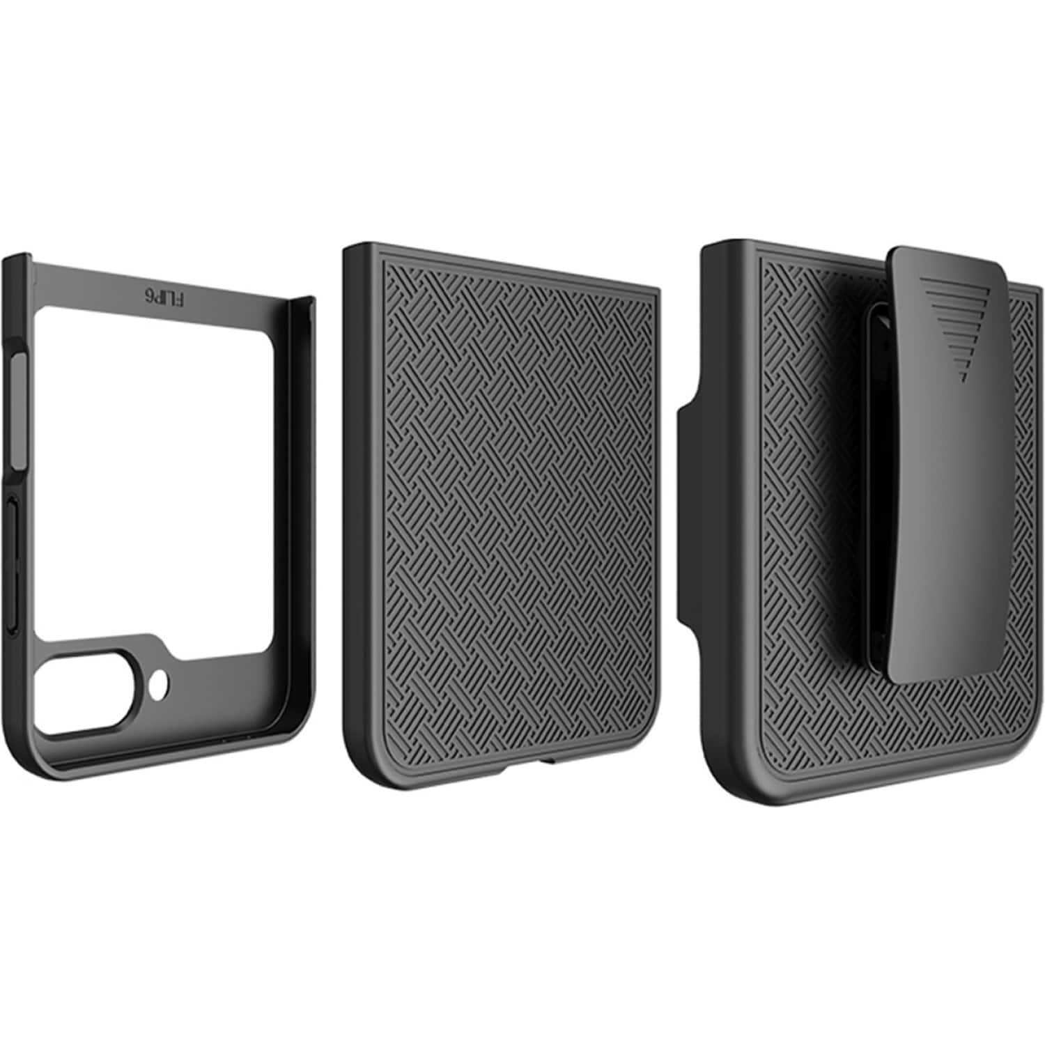 Alt View 12. SaharaCase - Venture Series Case with Belt Clip for Samsung Galaxy Z Flip6 - Scorpion Black.