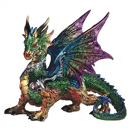 FC Design - 9.5"W Dragon with Wings Figurine Statue Computer Desk Tabletop Medieval Gaming Home Decor Gift - Multi-Color
