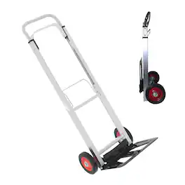 Ropilly - Folding Hand Truck, Aluminum Collapsible Hand Cart with Telescoping Handle, Heavy Duty Foldable Dolly - Antique Black