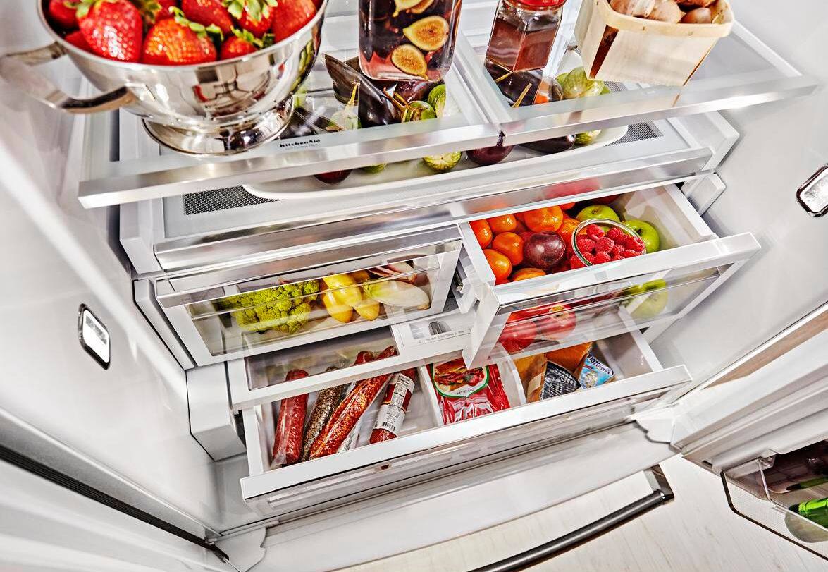 Alt View 12. KitchenAid - 26.8 Cu. Ft. French Door Refrigerator - White.