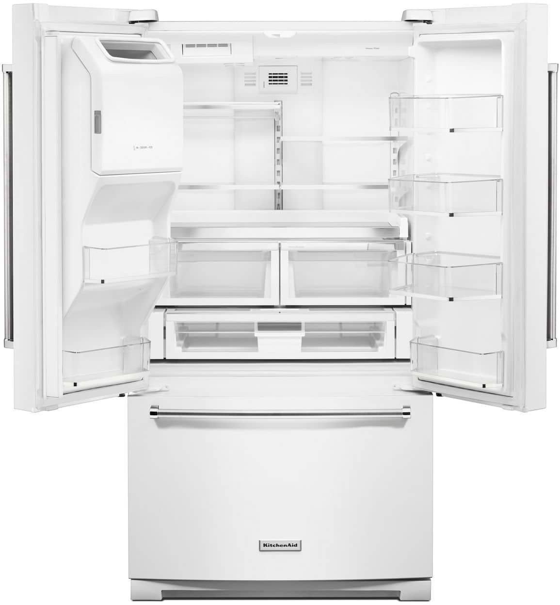 Alt View 2. KitchenAid - 26.8 Cu. Ft. French Door Refrigerator - White.