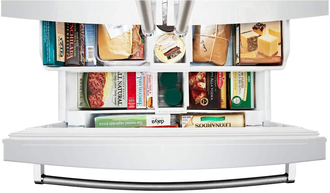 Alt View 3. KitchenAid - 26.8 Cu. Ft. French Door Refrigerator - White.