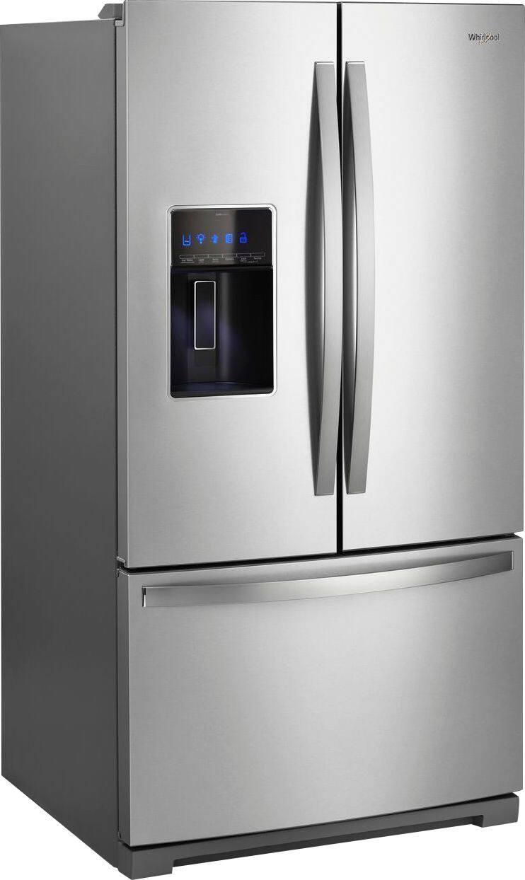 Angle. Whirlpool - 26.8 Cu. Ft. French Door Refrigerator - Fingerprint Resistant Stainless Steel.