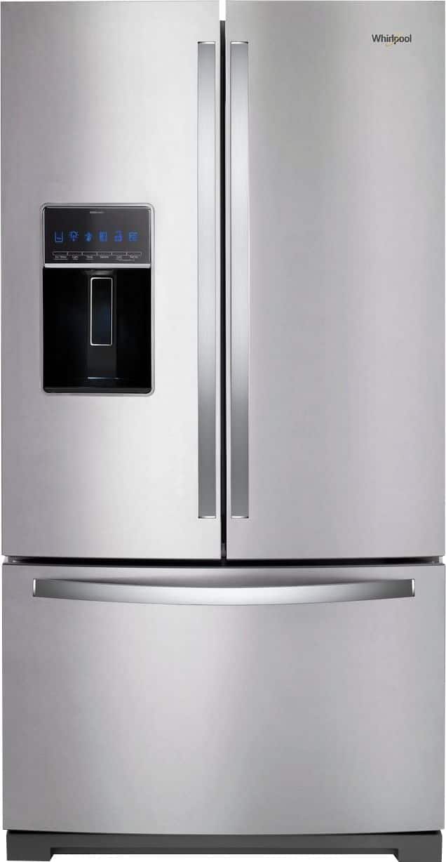 Whirlpool - 26.8 Cu. Ft. French Door Refrigerator - Stainless Steel - Front_Zoom