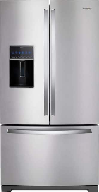Whirlpool 26 8 Cu Ft French Door Refrigerator Stainless Steel Wrf767sdhz Best Buy