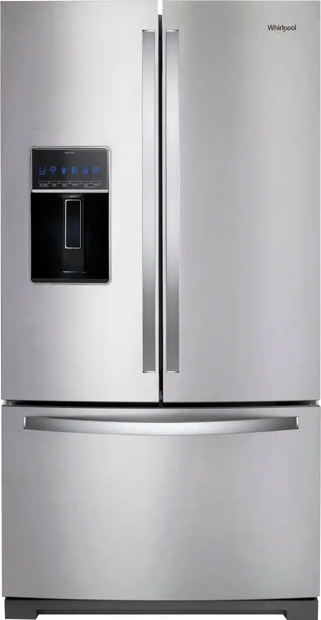 Front. Whirlpool - 26.8 Cu. Ft. French Door Refrigerator - Fingerprint Resistant Stainless Steel.
