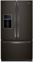 Whirlpool - 27 Cu. Ft. French Door Refrigerator with Platter Pocket - Black Stainless Steel - Front_Zoom