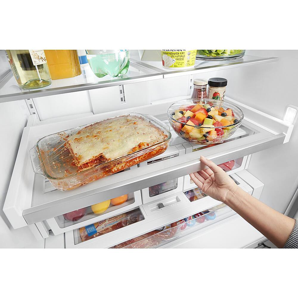 Alt View 11. Whirlpool - 27 Cu. Ft. French Door Refrigerator with Platter Pocket - Black Stainless Steel.