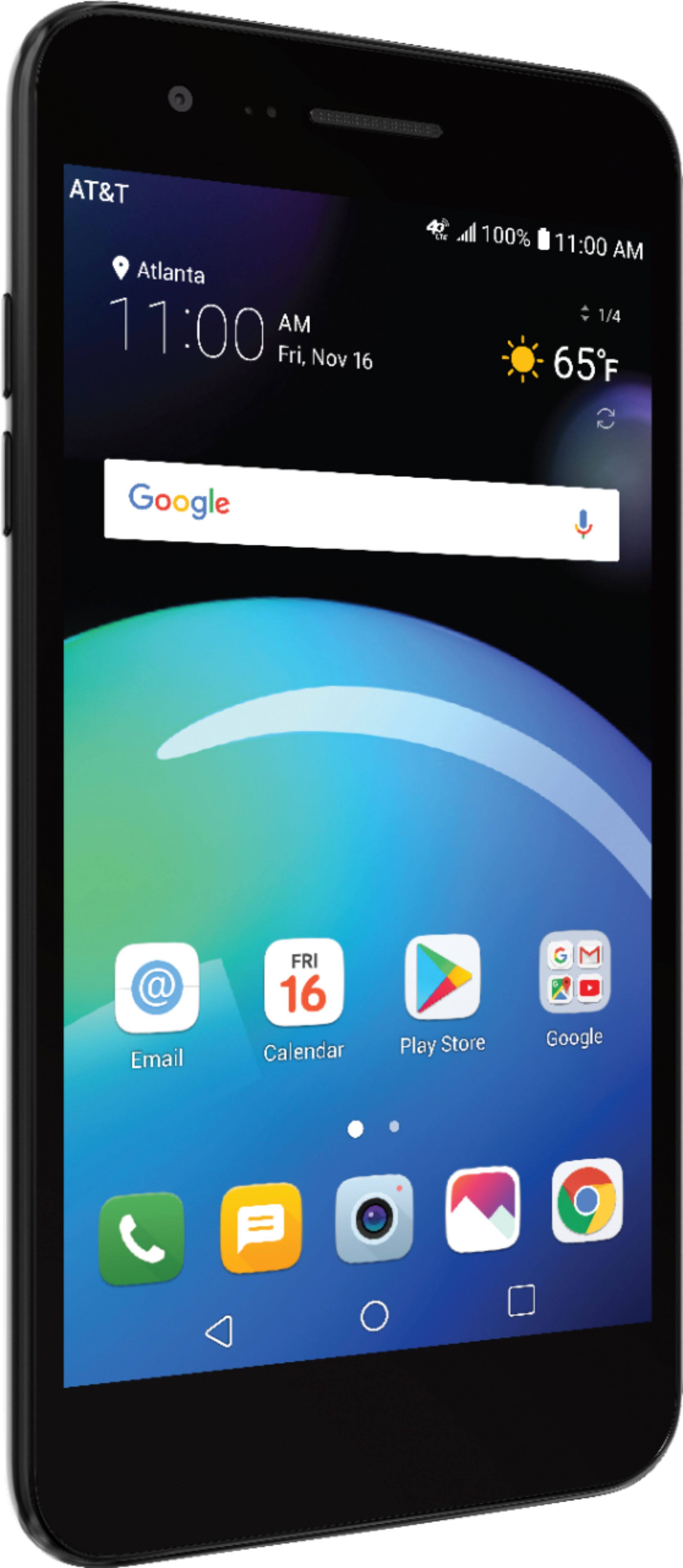 Angle. LG - LG Phoenix 4 with 16GB Memory Prepaid Cell Phone.