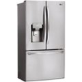 Angle Zoom. LG - 22.1 Cu. Ft. French Door Counter-Depth Refrigerator - Stainless steel.