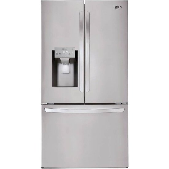Front Zoom. LG - 22.1 Cu. Ft. French Door Counter-Depth Refrigerator - Stainless steel.