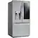 Angle. LG - 21.9 Cu. Ft. French Door-in-Door Counter-Depth Smart Refrigerator with InstaView - Stainless Steel.