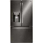 Front Zoom. LG - 22.1 Cu. Ft. French Door Counter-Depth Refrigerator - Black stainless steel.