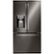 Front Zoom. LG - 22.1 Cu. Ft. French Door Counter-Depth Refrigerator - Black stainless steel.