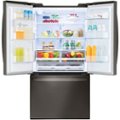 Alt View Zoom 1. LG - 22.1 Cu. Ft. French Door Counter-Depth Refrigerator - Black stainless steel.