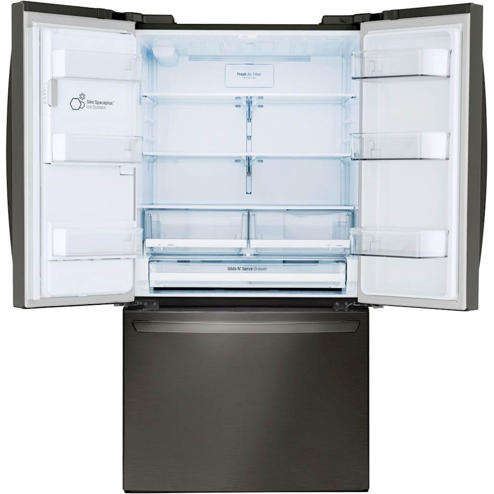 Best Buy: LG 22.1 Cu. Ft. French Door Counter-Depth Smart Refrigerator ...