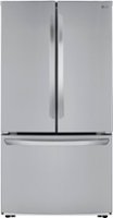 LG - 22.8 Cu. Ft. French Door Counter-Depth Refrigerator - Stainless steel - Front_Zoom