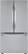 Front. LG - 22.8 Cu. Ft. French Door Counter-Depth Refrigerator - Stainless Steel.