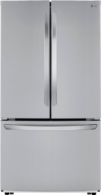 Front Zoom. LG - 22.8 Cu. Ft. French Door Counter-Depth Refrigerator - Stainless steel.