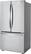 Left. LG - 22.8 Cu. Ft. French Door Counter-Depth Refrigerator - Stainless Steel.