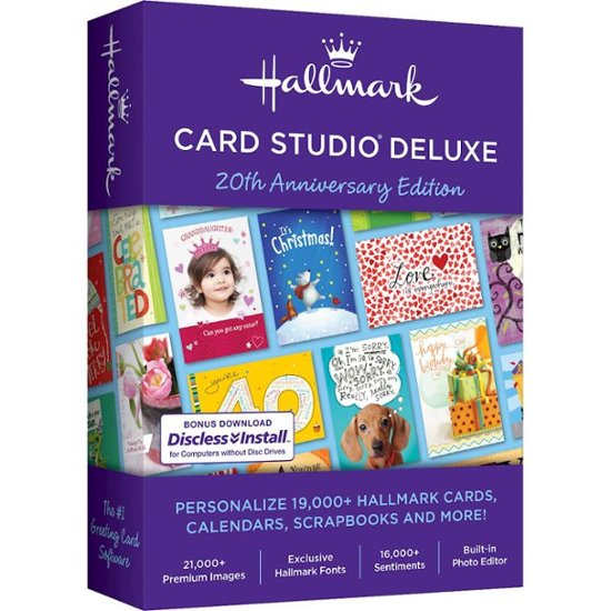 Hallmark Card Studio 2019 Deluxe 20th Anniversary Edition Windows 43594