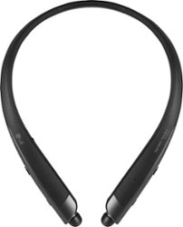 LG - TONE PLATINUM+ Bluetooth Headset - Black - Front_Zoom