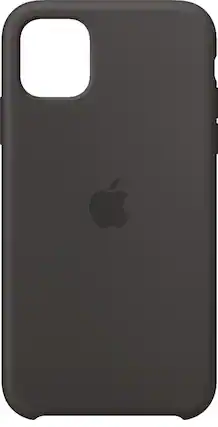 Front. Apple - iPhone 11 Silicone Case - Black.