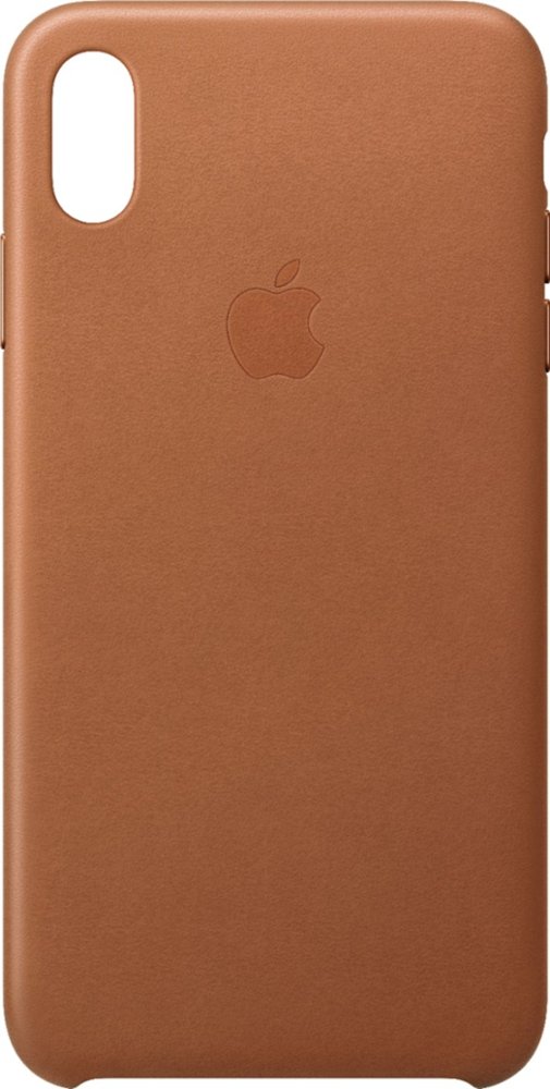 apple - iphone xs max leather case - saddle brown