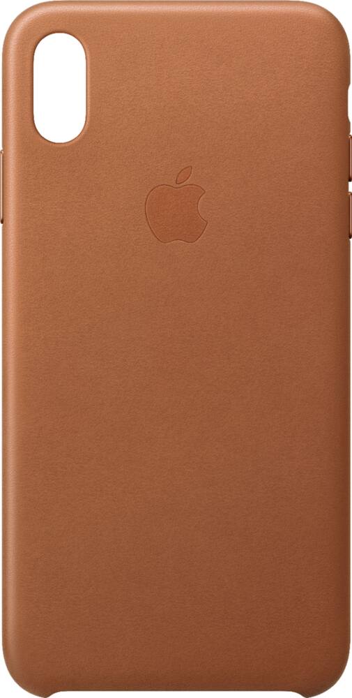 apple - iphone xs max leather case - saddle brown apple - iphone xs max leather case - saddle brown