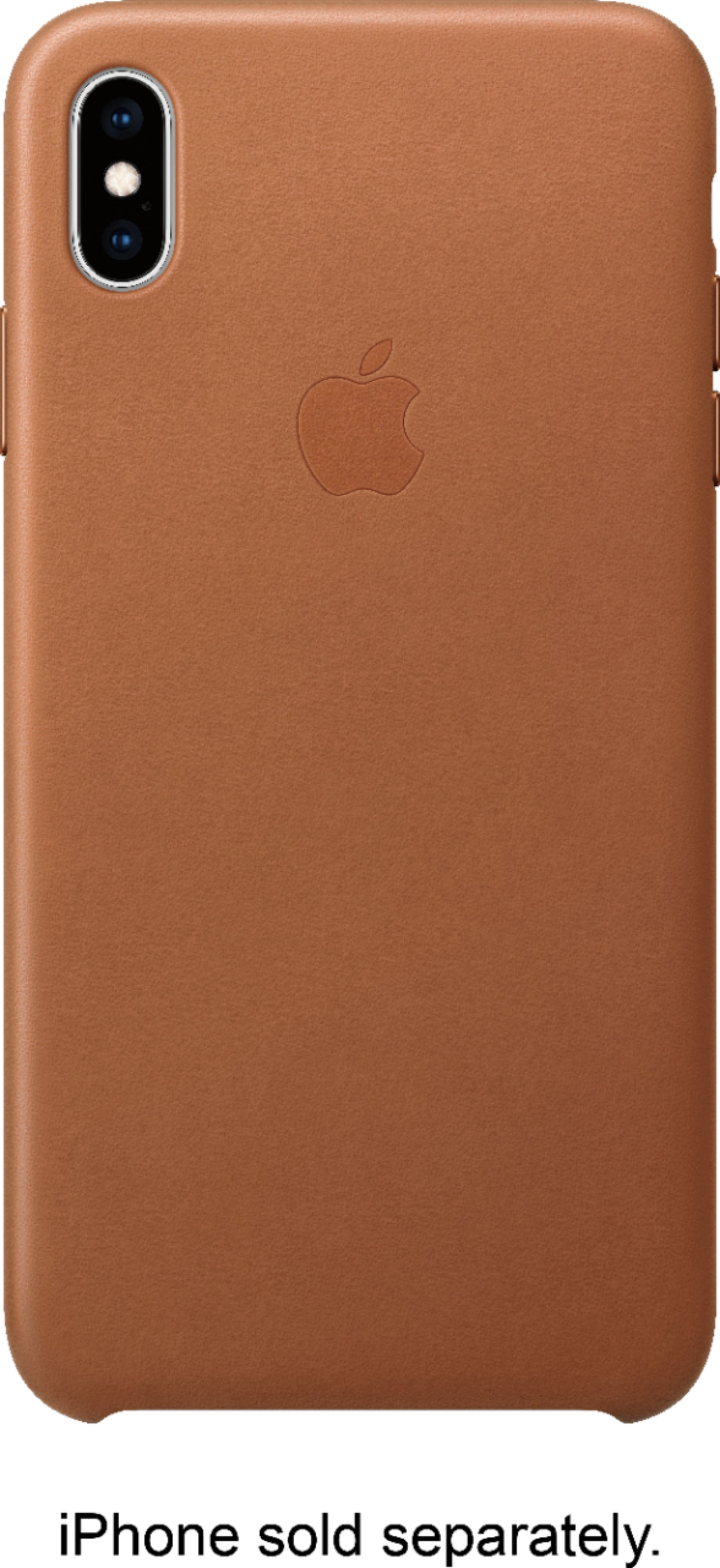 Apple iPhone® XS Max Leather Case Saddle Brown MRWV2ZM/A Best Buy