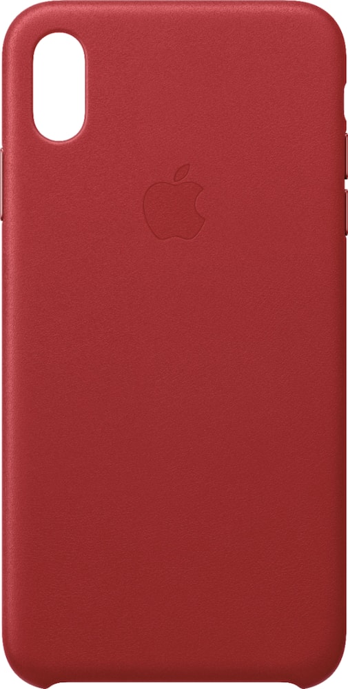 apple - iphone xs max leather case - red