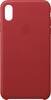 Apple - iPhone® XS Max Leather Case - Red-Front_Standard