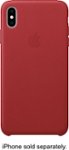 Front Zoom. Apple - iPhone® XS Max Leather Case - Red.