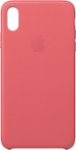 Front. Apple - iPhone® XS Max Leather Case - Peony Pink.