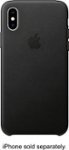 Front Zoom. Apple - iPhone® XS Leather Case - Black.